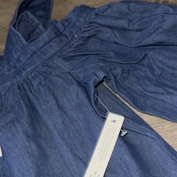 Brand New Plenty by Tracy Reese Off-The-Shoulder Denim Mini Dress - Picture 7 of 8